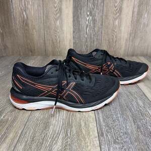 ASICS Women's US Size 9.5 Gel-Cumulus 20 Running Shoes Black Orange Flash Coral
